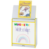 Rainbow Accents 0543JCMG007 24 1/2 inch x 15 inch x 30 inch Yellow TRUEdge Freckled-Gray Big Book Easel with Magnetic Write-n-Wipe Board