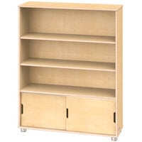 Jonti-Craft TrueModern 1724JC 36" x 12" x 48" Natural Three-Shelf Bookcase with Storage
