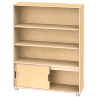 Jonti-Craft TrueModern 1724JC 36 inch x 12 inch x 48 inch Natural Three-Shelf Bookcase with Storage