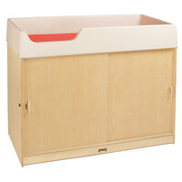 Jonti-Craft Baltic Birch 5114JC 48 1/2 inch x 24 inch x 38 inch Wood Changing Cabinet with Lockable Undershelf Storage