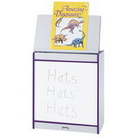 Rainbow Accents 0543JCWW004 24 1/2 inch x 15 inch x 30 inch Purple TRUEdge Freckled-Gray Big Book Easel with Write-n-Wipe Board