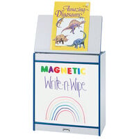 Rainbow Accents 0543JCMG003 24 1/2 inch x 15 inch x 30 inch Blue TRUEdge Freckled-Gray Big Book Easel with Magnetic Write-n-Wipe Board
