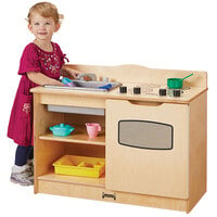 Jonti-Craft Baltic Birch 2424JC 30 inch x 15 inch x 23 1/2 inch Toddler Kitchen Cafe with Sink and Stove / Oven