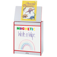 Rainbow Accents 0543JCMG008 24 1/2 inch x 15 inch x 30 inch Red TRUEdge Freckled-Gray Big Book Easel with Magnetic Write-n-Wipe Board