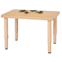 Jonti-Craft Baltic Birch 6254JCP251 Purpose+ 30 inch x 24 inch x 14 inch Rectangle Laminate Adjustable Height Table