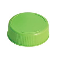 Tablecraft 63FCAPLGN Solid Light Green End Cap for Inverted or Squeeze Bottles with a 63 mm Opening - 12/Pack