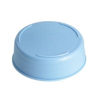 Tablecraft 63FCAPLBL Solid Light Blue Cap for Inverted or Squeeze Bottles with a 63 mm Opening - 12/Pack