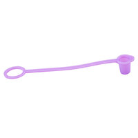 Tablecraft C100TPR Purple Squeeze Bottle Tethered Cap - 12/Pack