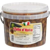 Frutto d'Italia Pitted Mediterranean Olive Mix 215/225 Count - 4 lb. (1.8 kg) Pail
