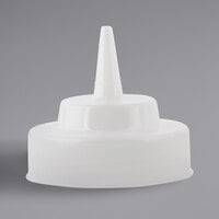 Tablecraft 363TC Clear Wide Tip Cap for Squeeze Bottles with a 63 mm Opening
