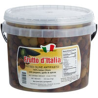 Frutto d'Italia Pitted Antipasto Olive Mix 290/300 Count - 4 lb. (1 kg) Pail