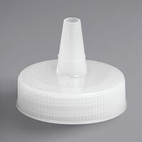 Tablecraft 300TC Clear Wide Tip Cap for Squeeze Bottles with a 38 mm Opening