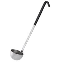 Vollrath 58022 2 oz. Two-Piece Stainless Steel Ladle with Black Kool-Touch® Handle