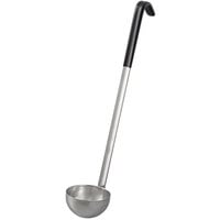 Vollrath 58044 4 oz. Two-Piece Stainless Steel Ladle with Black Kool-Touch® Handle
