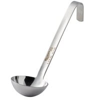Vollrath 4971510 Jacob's Pride 1.5 oz. One-Piece Stainless Steel Ladle with Short Handle