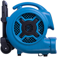 XPOWER P-800H-Blue 3-Speed Air Mover with Telescopic Handle and Wheels - 3/4 hp