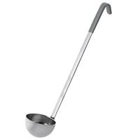 Vollrath 58344 4 oz. Two-Piece Stainless Steel Ladle with Gray Kool-Touch® Handle