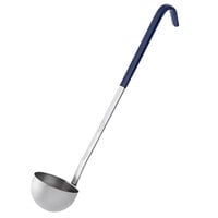 Vollrath 58322 2 oz. Two-Piece Stainless Steel Ladle with Blue Kool-Touch® Handle