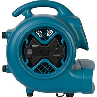 XPOWER X-600A-Blue 3-Speed Air Mover with GFCI Power Outlets - 1/3 hp