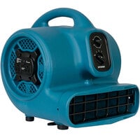 XPOWER P-450AT Freshen Aire Blue 3-Speed Compact Scented Air Mover with GFCI Power Outlets and Timer - 1/3 hp