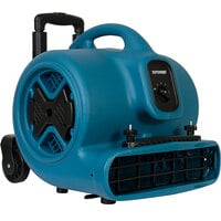 XPOWER P-630HC Blue 3-Speed Air Mover with Telescopic Handle and Wheels - 1/2 hp