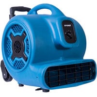 XPOWER P-830H-Blue 3-Speed Air Mover with Telescopic Handle and Wheels - 1 hp