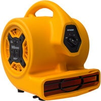 XPOWER P-130A Yellow 3-Speed Compact Air Mover with CFCI Power Outlets - 1/4 hp