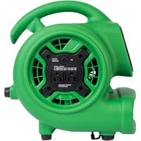 XPOWER P-230AT-Green 3-Speed Compact Air Mover with GFCI Power Outlets and Timer - 1/5 hp