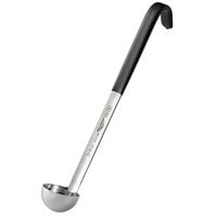 Vollrath 4987520 Jacob's Pride 0.75 oz. One-Piece Stainless Steel Ladle with Black Kool-Touch® Handle