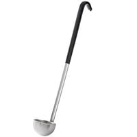 Vollrath 58011 1 oz. Two-Piece Stainless Steel Ladle with Black Kool-Touch® Handle