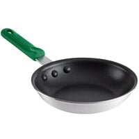 Choice 7" Aluminum Non-Stick Fry Pan with Green Silicone Handle