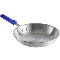 Choice 10" Aluminum Fry Pan with Blue Silicone Handle