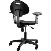 National Public Seating 6716HB-A Kangaroo Swivel Industrial Stool with Arms