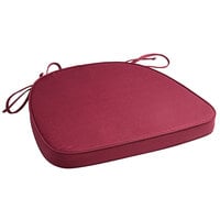 Lancaster Table & Seating Wine Red Chiavari Chair Cushion with Ties - 2" Thick