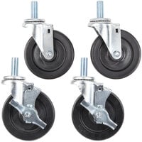 Avantco Ice 194ICECAST4P 5" Swivel Stem Casters Undercounter Ice Machines and Ice Machine Bins - 4/Set