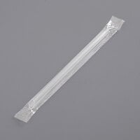 Choice 7 7/16 inch Translucent Pointed Wrapped Milk Tea Straw - 500/Pack