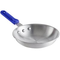 Choice 7 inch Aluminum Fry Pan with Blue Silicone Handle