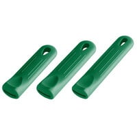 Choice 3-Pack Green Removable Silicone Pan Handle Sleeves for 7" and 8", 10" and 12", and 14" Fry Pans
