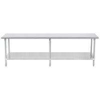 Advance Tabco SAG-309 30" x 108" 16 Gauge Stainless Steel Commercial Work Table with Undershelf