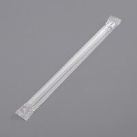 Choice 9" Translucent Pointed Wrapped Straw - 400/Pack