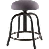 National Public Seating 6820S-10 Charcoal Adjustable Stool with Black Frame