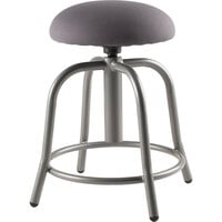 National Public Seating 6820S-02 Charcoal Adjustable Stool with Grey Frame