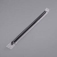 Choice 9 inch Black Pointed Wrapped Milk Tea Straw - 400/Pack