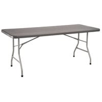 National Public Seating BT3072-20 30" x 72" Charcoal Slate Plastic Folding Table