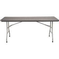 National Public Seating BT3072-20 30 inch x 72 inch Charcoal Slate Plastic Folding Table