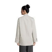 Uncommon Threads Classic 0413 Unisex Lightweight Stone Customizable Long Sleeve Chef Coat with 10 Buttons - M