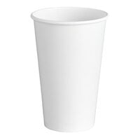 Choice 16 oz. White Poly Paper Cold Cup - 50/Pack