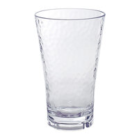 Front of the House AHB007CLT23 Drinkwise 16 oz. Hammered Tritan Plastic Highball Glass - 12/Pack