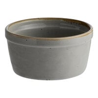 Acopa Keystone 7 oz. Granite Gray Stoneware Ramekin - 48/Case