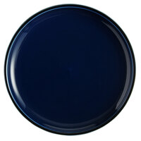 Acopa Keystone 10 1/2 inch Azora Blue Stoneware Coupe Plate - 4/Pack